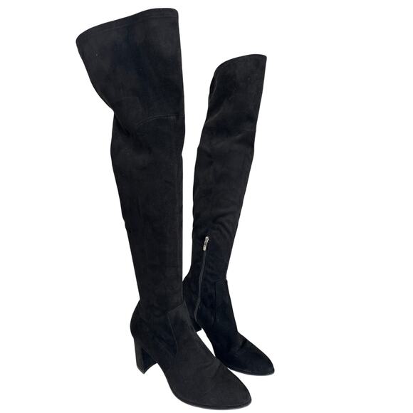 Marc Fisher Women's Black Suede Over the Knee Tall Block Heel Boots,Size 8.5,EUC - Picture 4 of 8